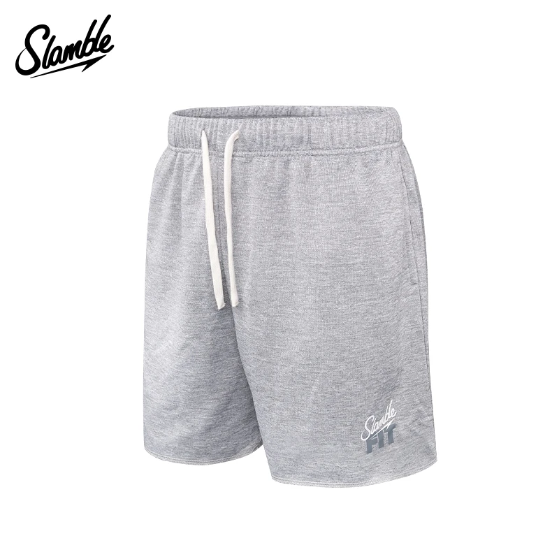 SLAMBLE夏季新款弹力毛圈短裤男女纯色百搭运动四分裤中裤薄款潮