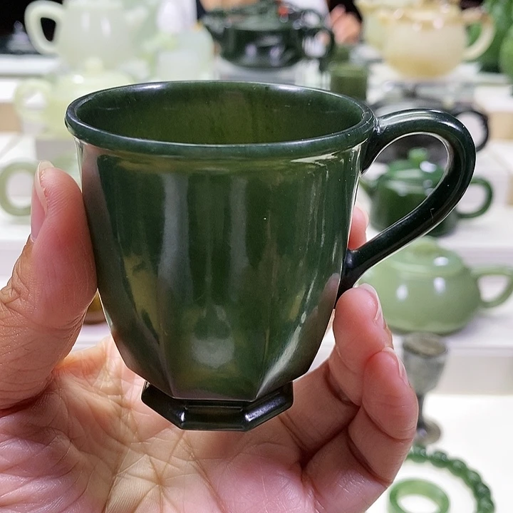 未镶嵌和田玉挂件茶杯120m l