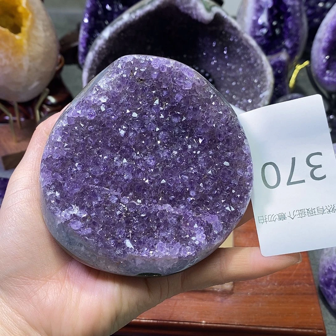 未镶嵌紫晶珠宝半成品