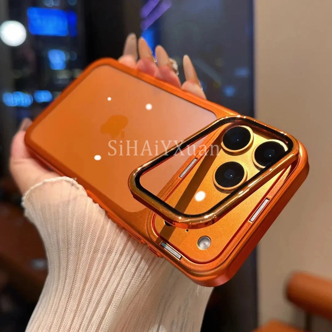 创意镜头膜支架高清透明适用iPhone17promax手机壳全包超薄17/pro