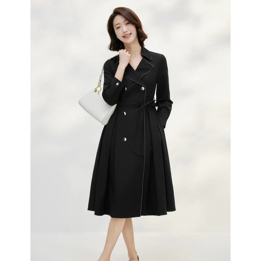 【晨粉专享价】2024年秋冬款纯色通勤高级优雅感西装款连衣裙收腰裙