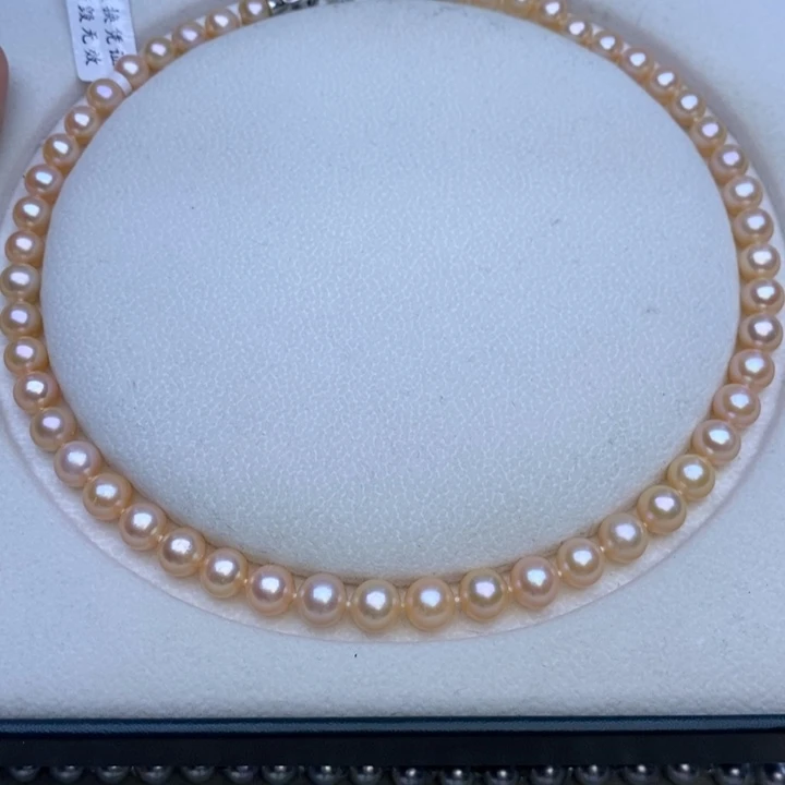 淡水珍珠未镶嵌颈饰香槟金 无核