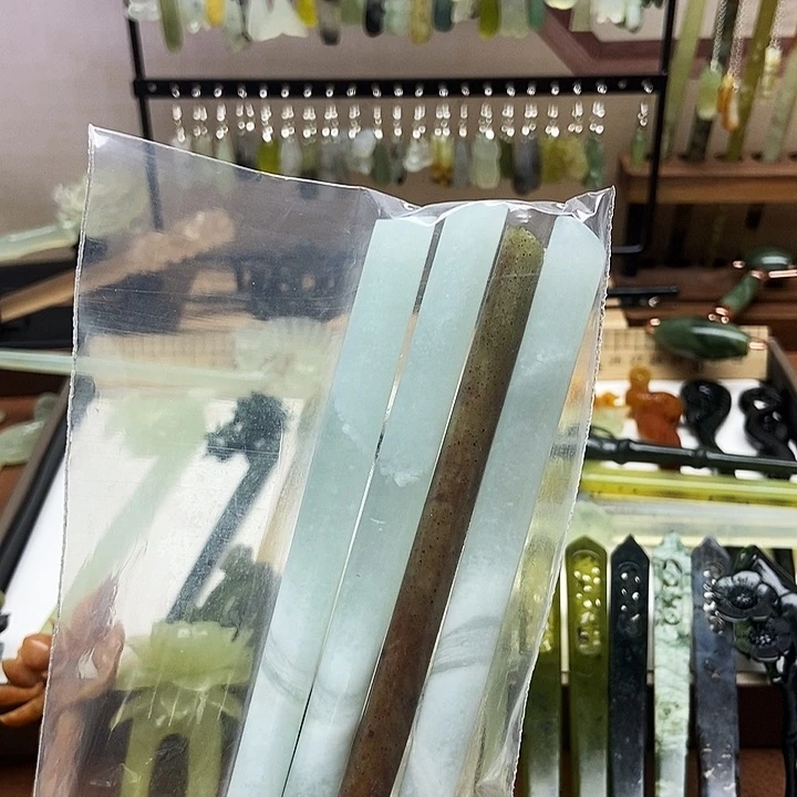 岫玉发簪未镶嵌烦****O