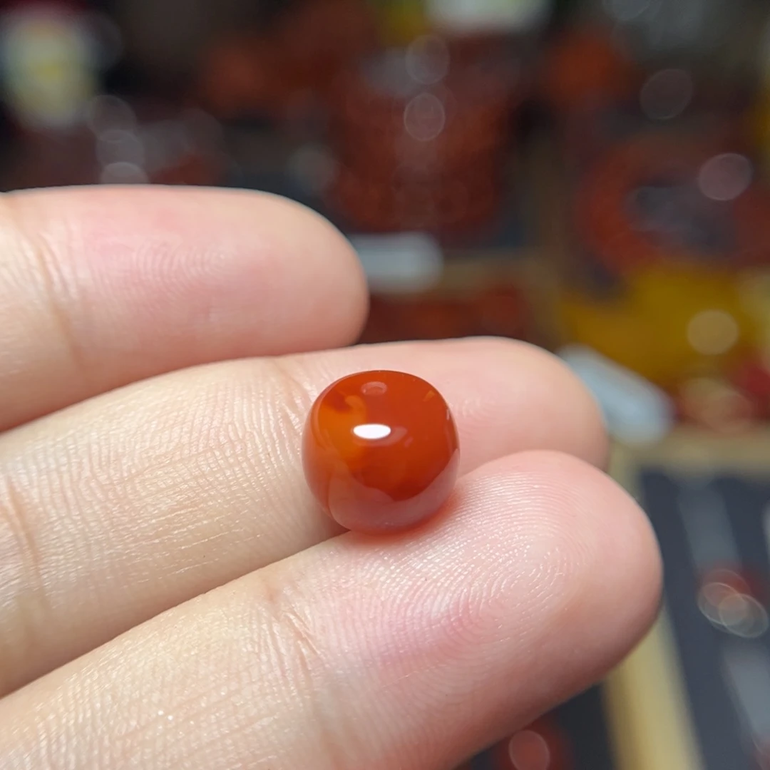 南红玛瑙未镶嵌珠宝奇石学****ʔ原矿10.2*9.0mm