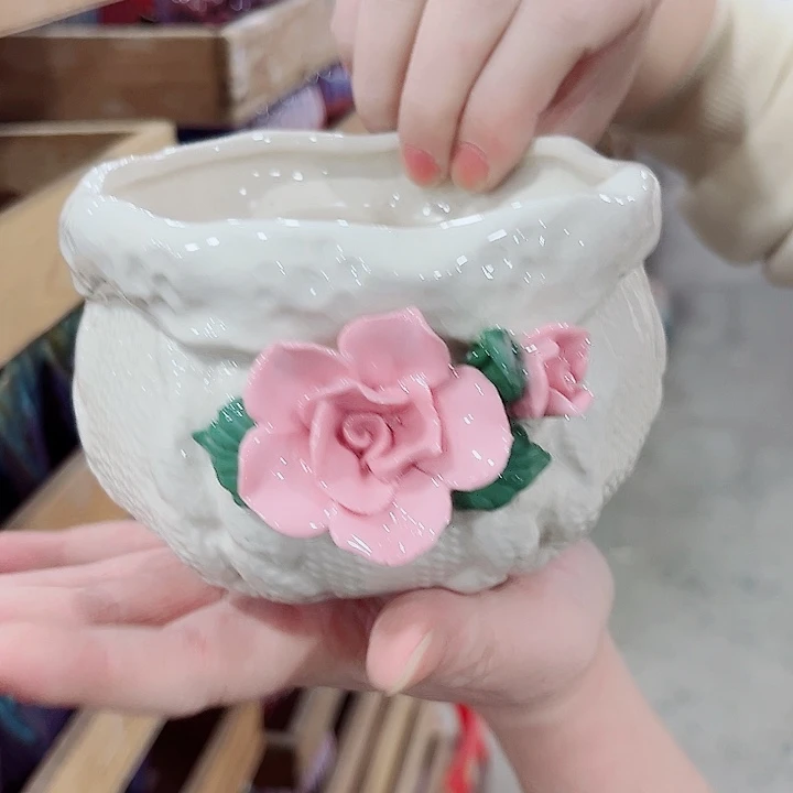 凑单10元陶瓷花盆发货！