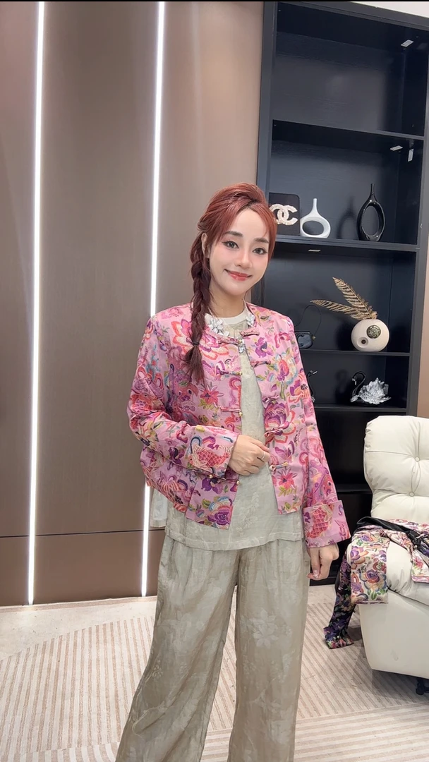 【芊颜家】“麒麟报喜”夏季新中式气质时尚国风上衣16609-1