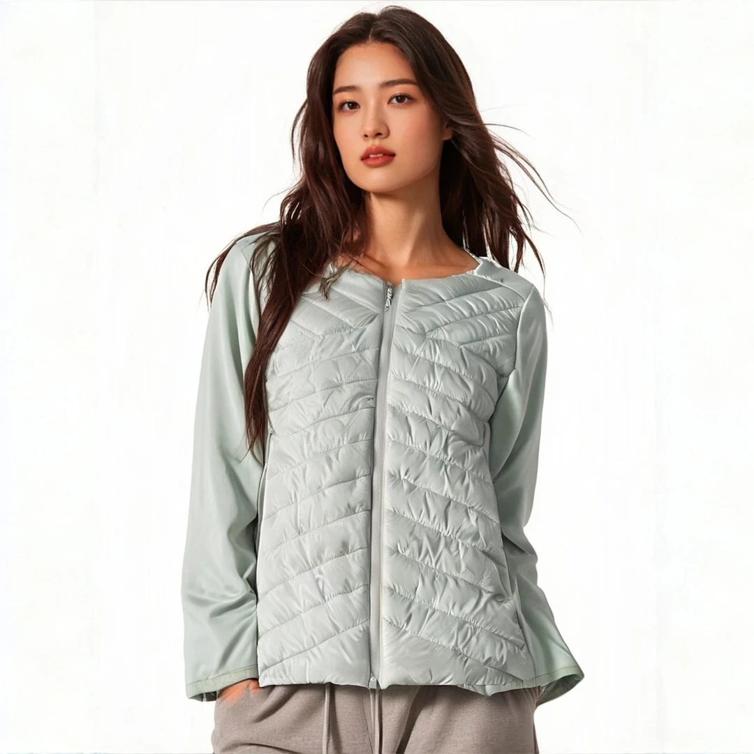 女士修身款棉服外套加长修饰身形