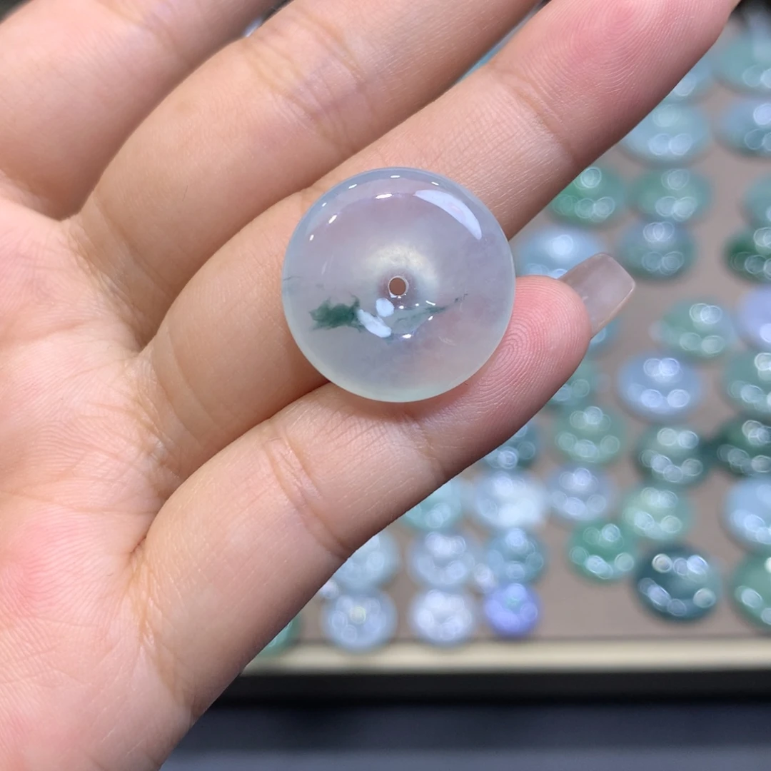 翡翠未镶嵌颈饰平安扣19.2^5.5