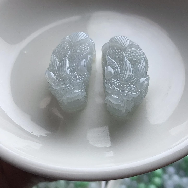 翡翠未镶嵌挂件长30貔貅