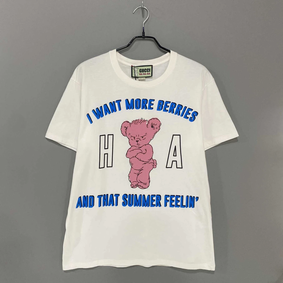 99新 GUCCI/古驰 小熊字母logo短袖/m码/05043