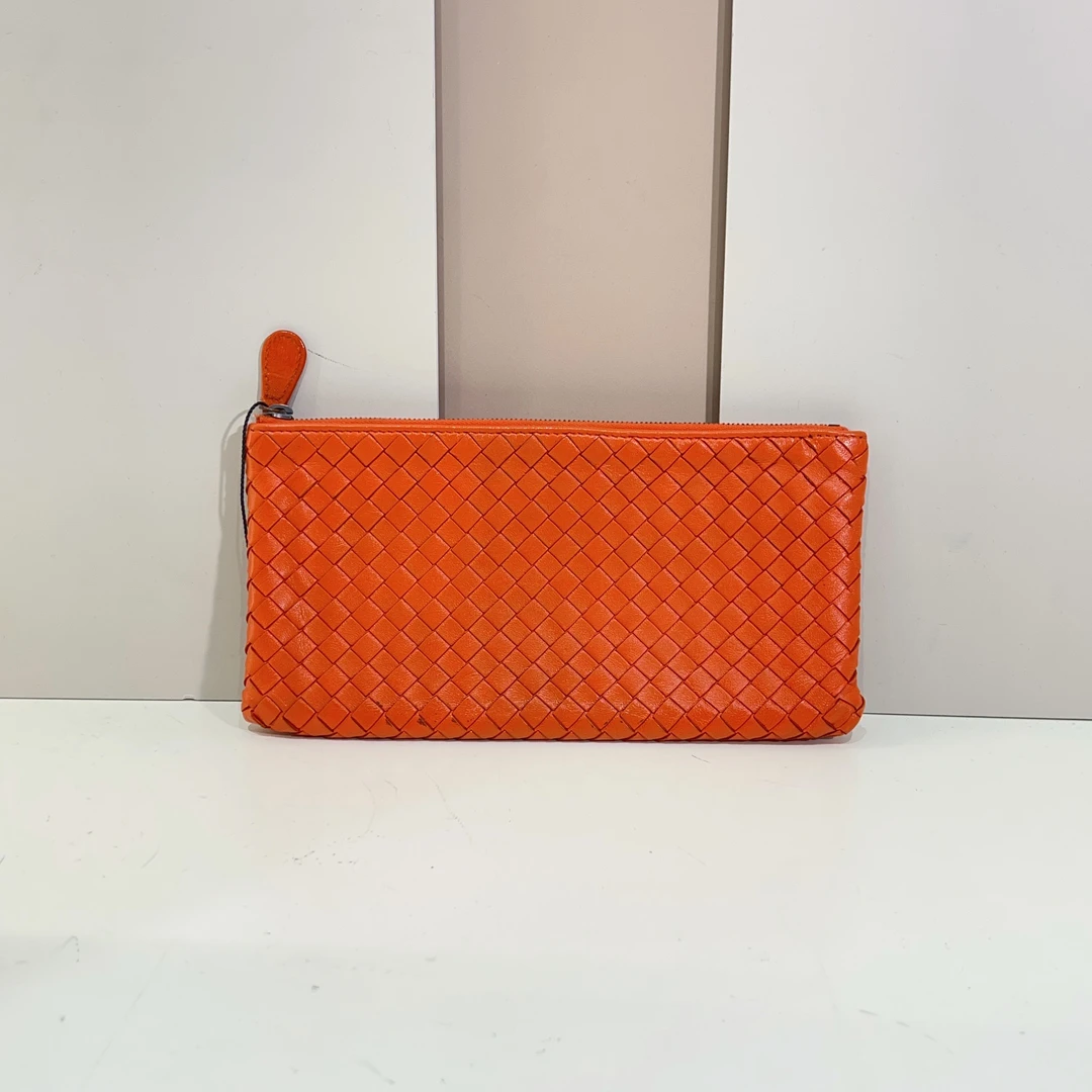 95新 BOTTEGA VENETA/葆蝶家 bv编织长款钱包a7985