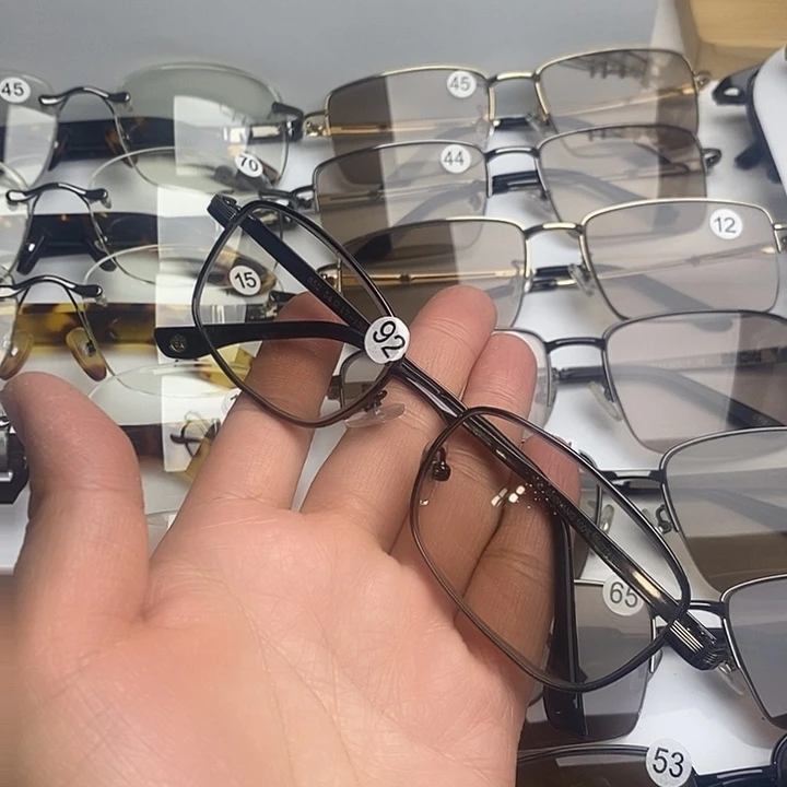 全框款天然水晶石头眼镜