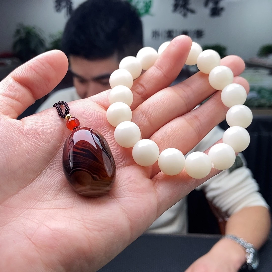 玛瑙/玉髓未镶嵌颈饰颜色多样性拍一发一