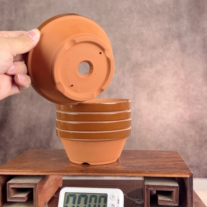 红陶常滑4号浅盆5枚组