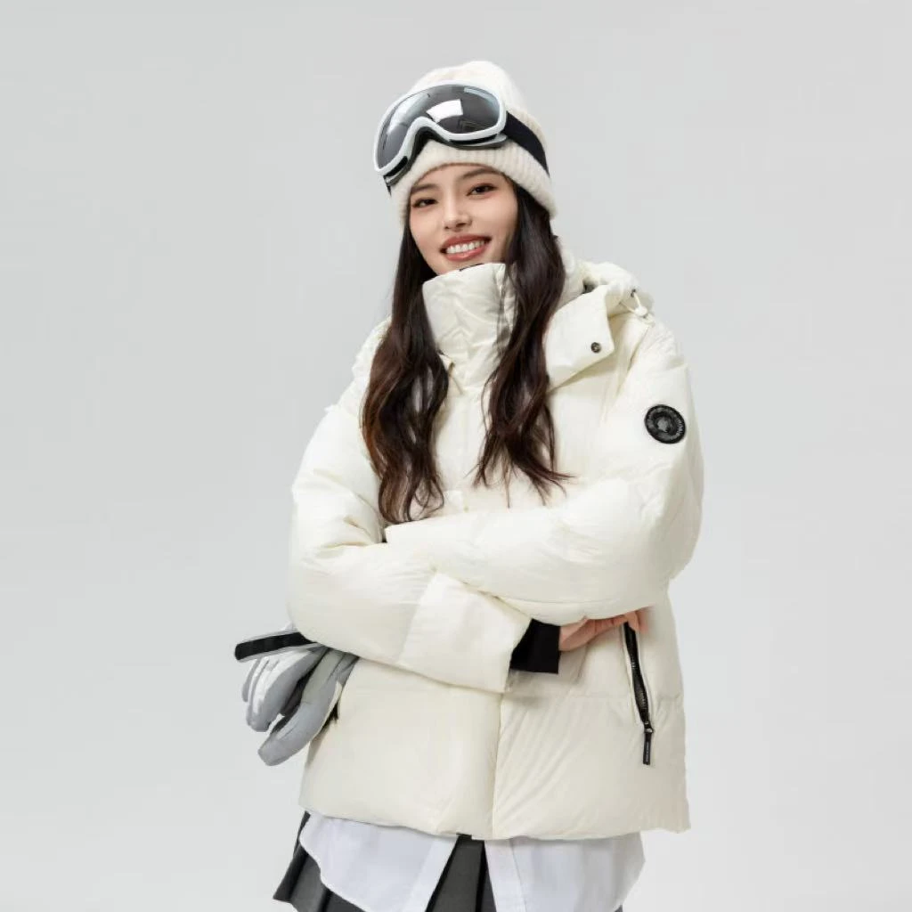 男女同款八防短款羽绒服冬季保暖加厚户外运动时尚情侣连帽BY