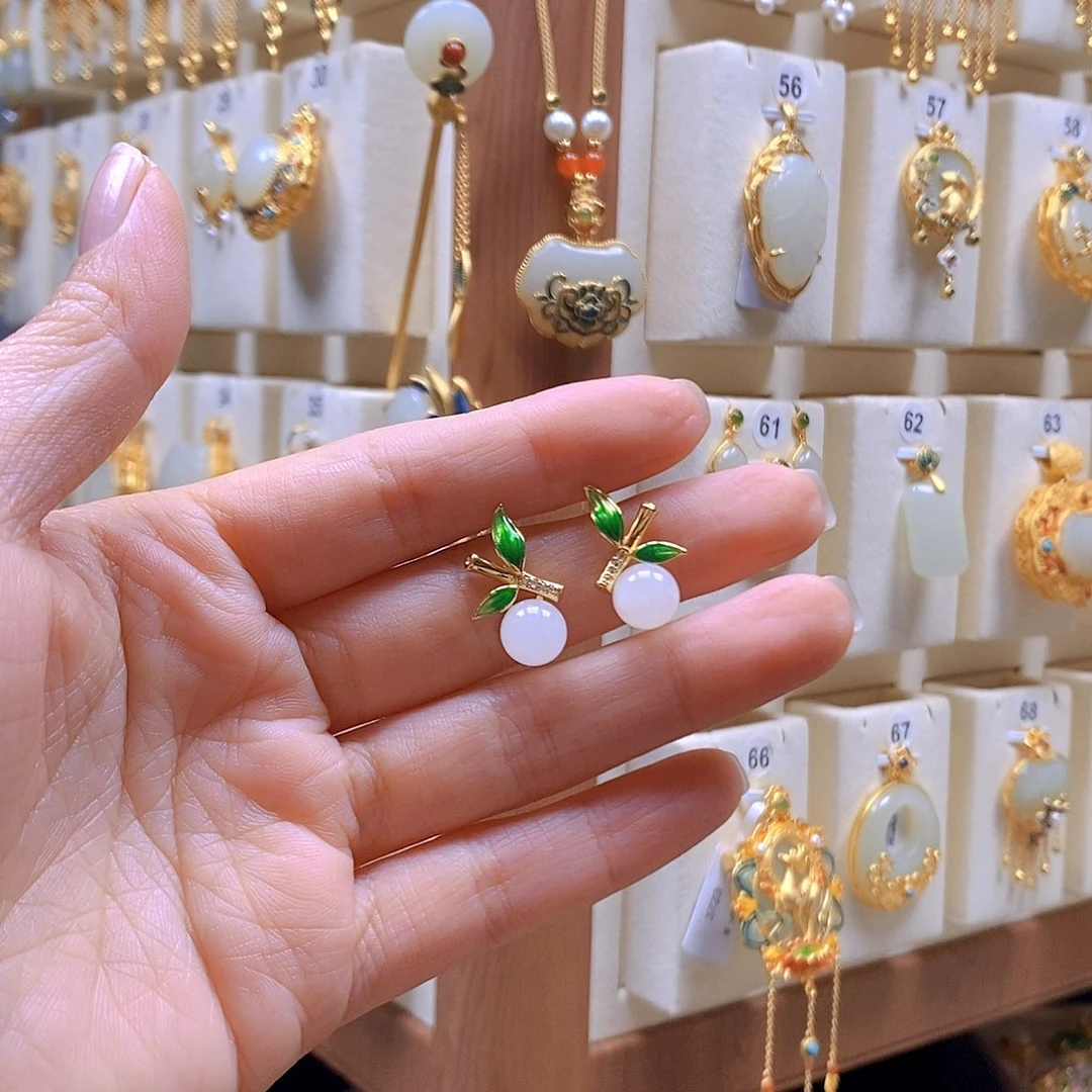 和田玉银S925镶嵌颈饰