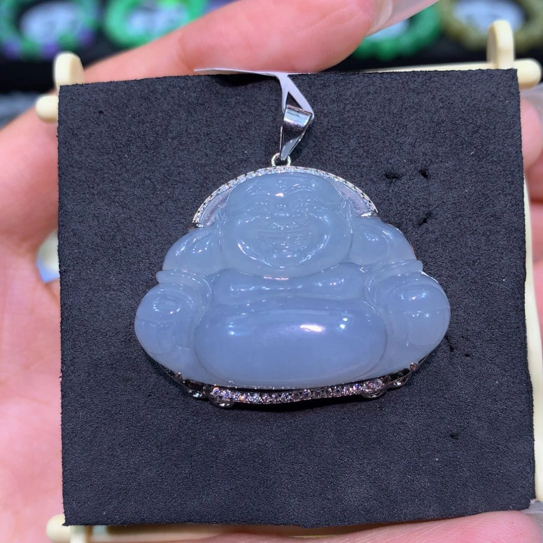 翡翠银S925镶嵌颈饰翡翠