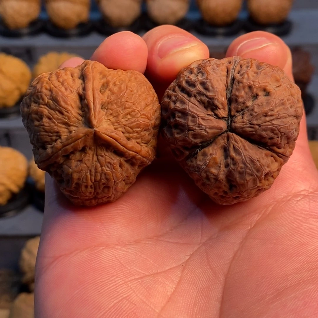 把件文玩核桃七彩二代凌子