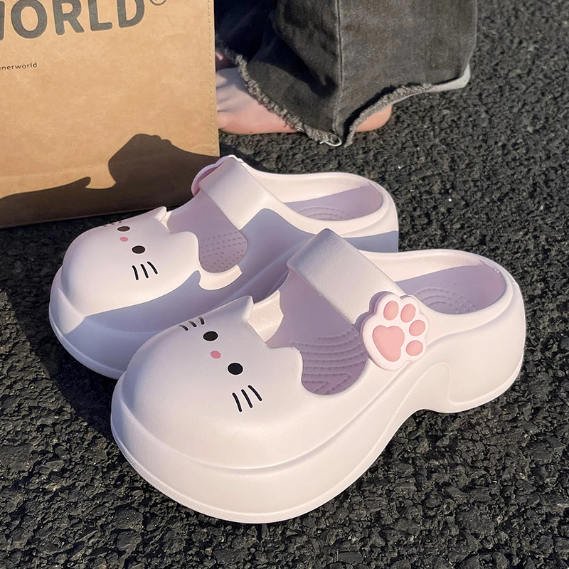 卡通可爱玛丽珍拖鞋eva女夏季厚底凉拖外穿防滑透气沙滩凉拖鞋