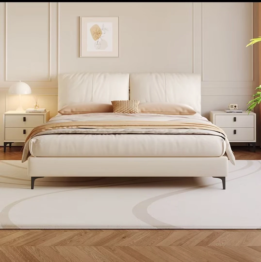 【大象耳朵】现代简约主卧大床双人床婚床1.8米x2.0米