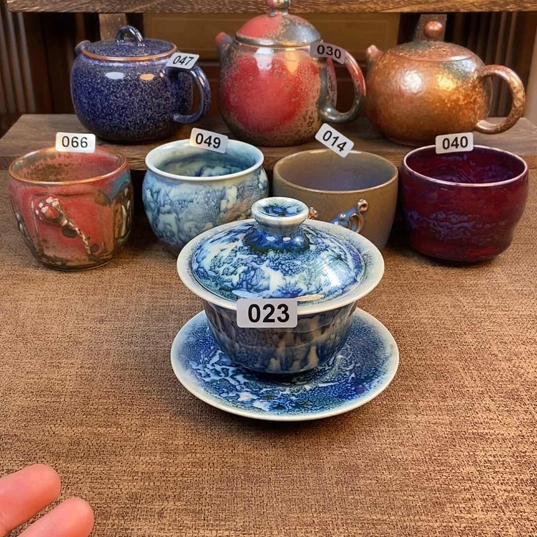 摆件q***i钧瓷茶壶茶具