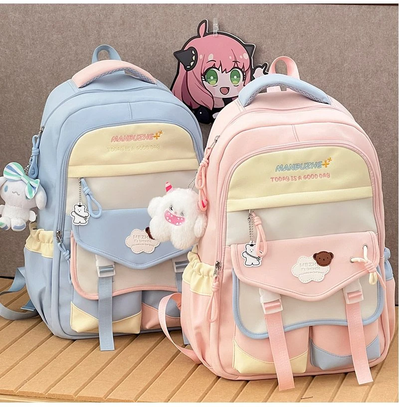 大容量多层书包女韩版大学生初中高中校园背包小学生高颜值双肩包