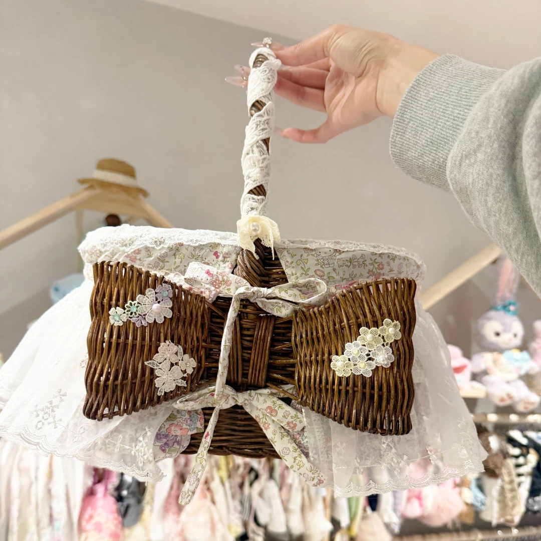 BEIKI全手工LIBERTY三丽鸥2件套绝美超大蝴蝶结宠物提篮 拍照神器