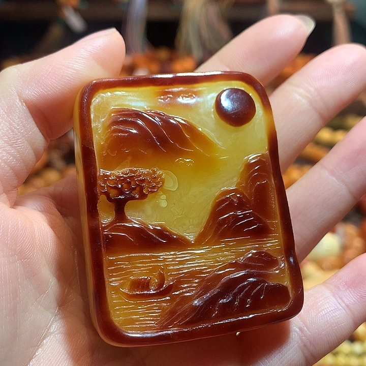 蜜蜡未镶嵌吊坠(不含链)