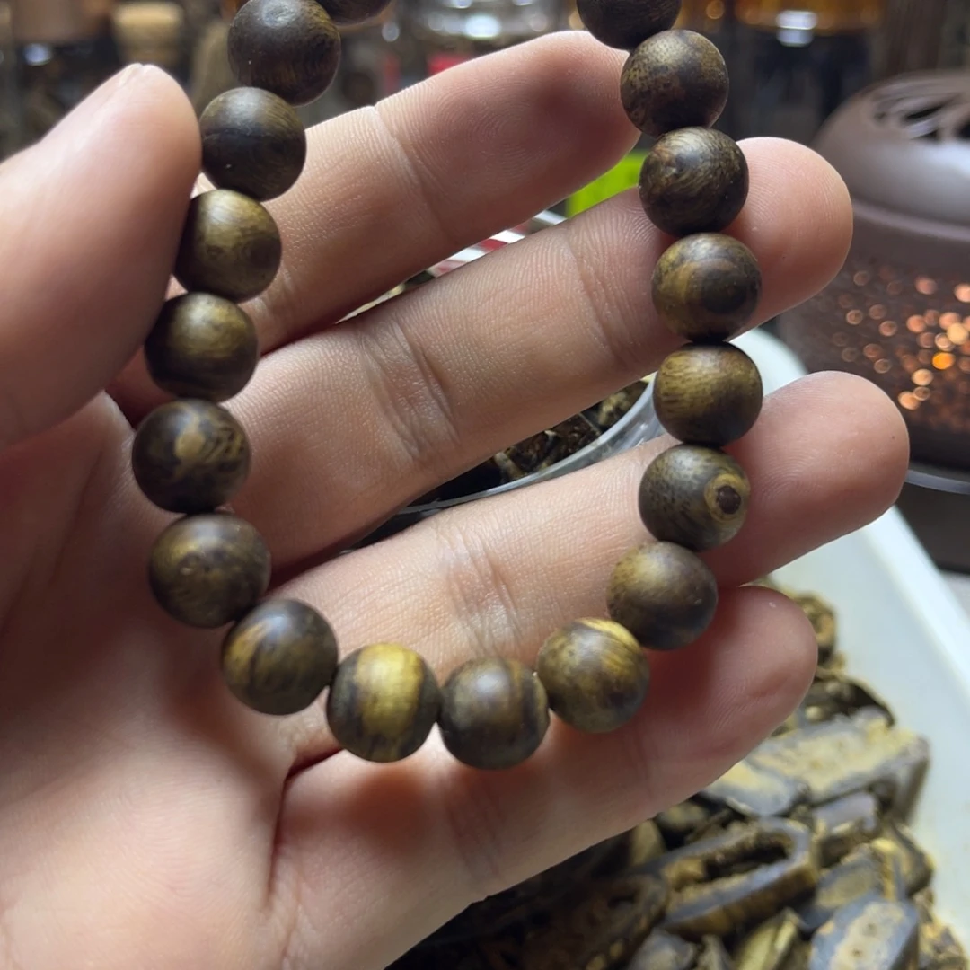 手串沉香高阶张勺子奇楠虫漏手串1.0
