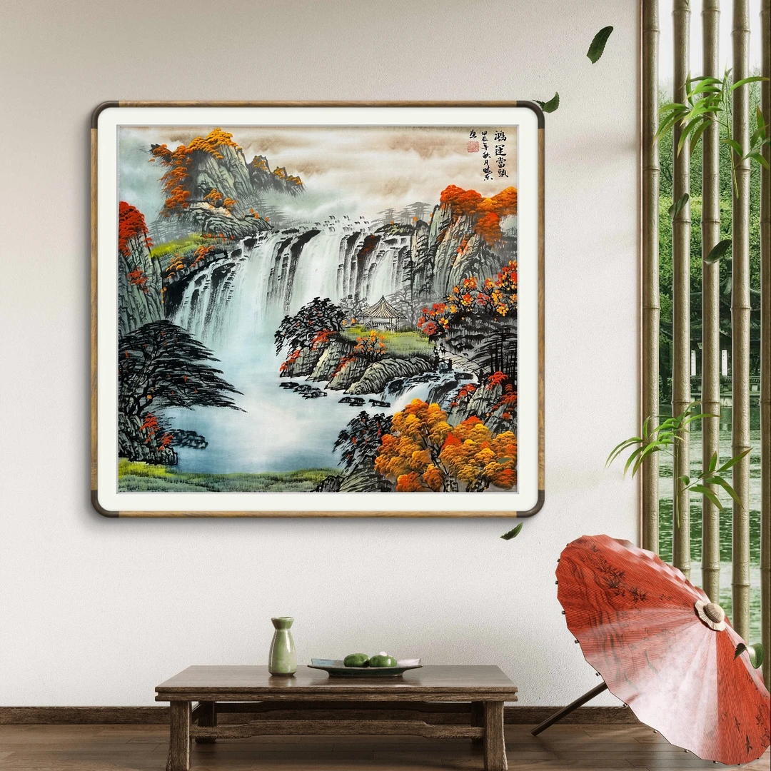 鸿运当头四尺斗方纯手绘无框