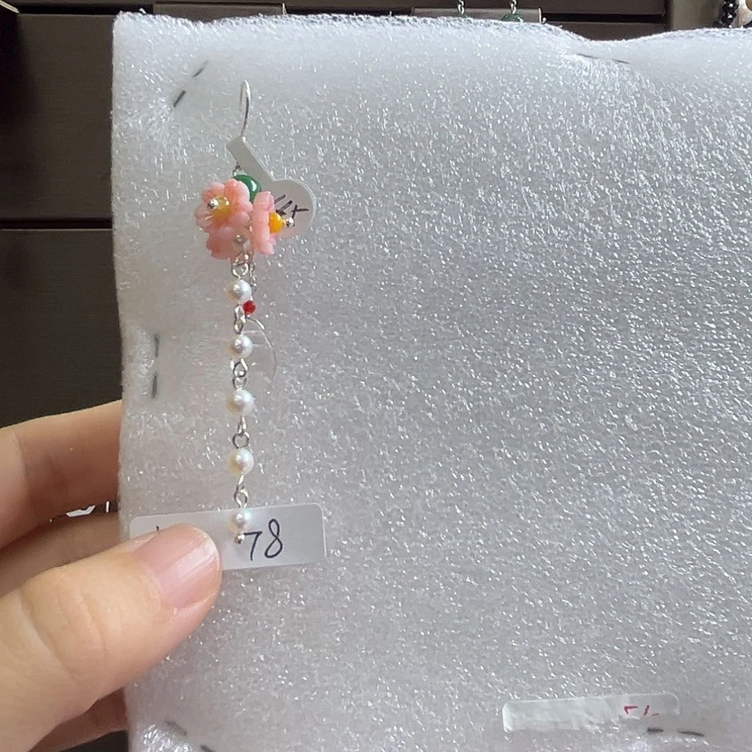 岚***月无925银博雅手作S925纯银耳饰