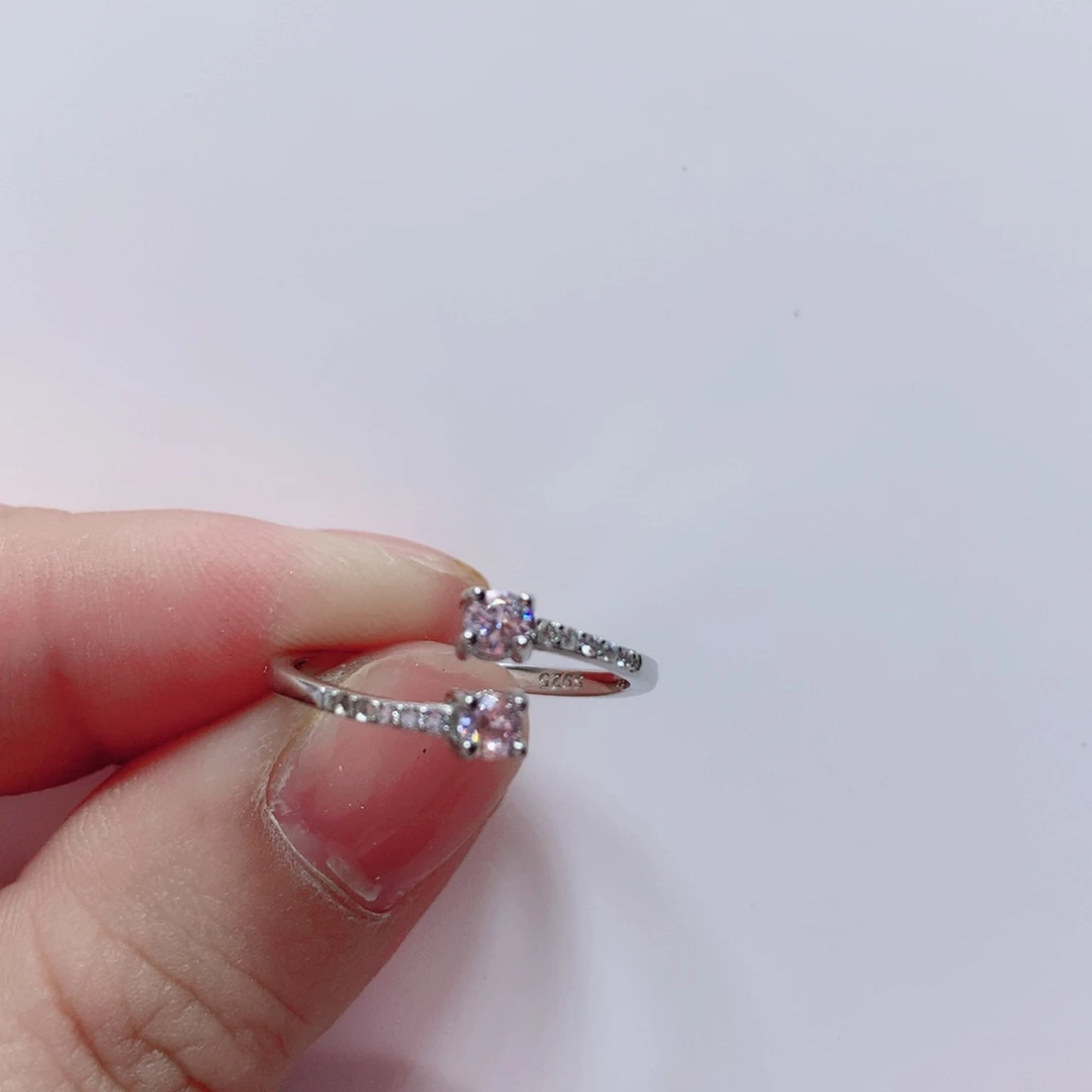 尖晶石戒指银S925镶嵌