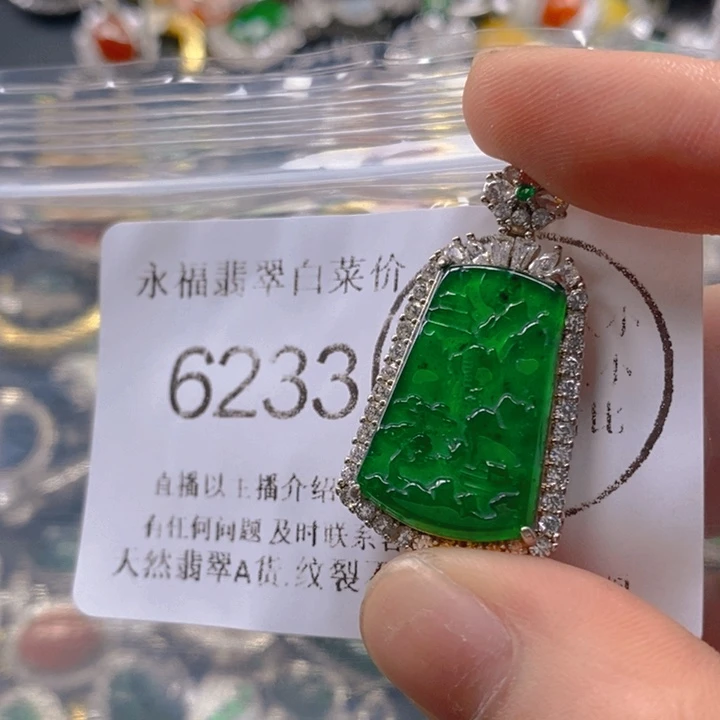 翡翠未镶嵌吊坠(不含链)