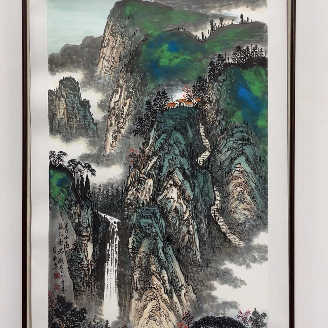 国画艺术家真人手绘