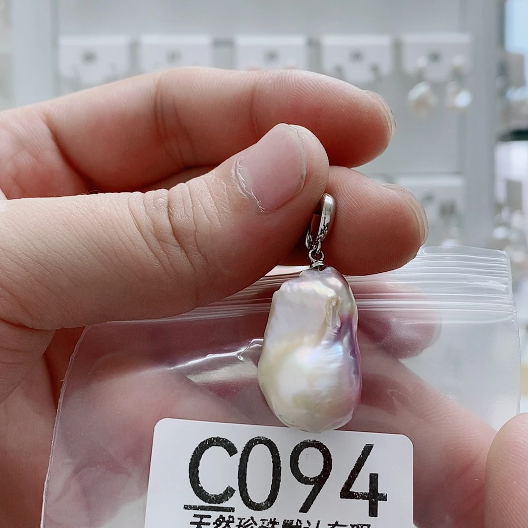 淡水珍珠银S925镶嵌颈饰