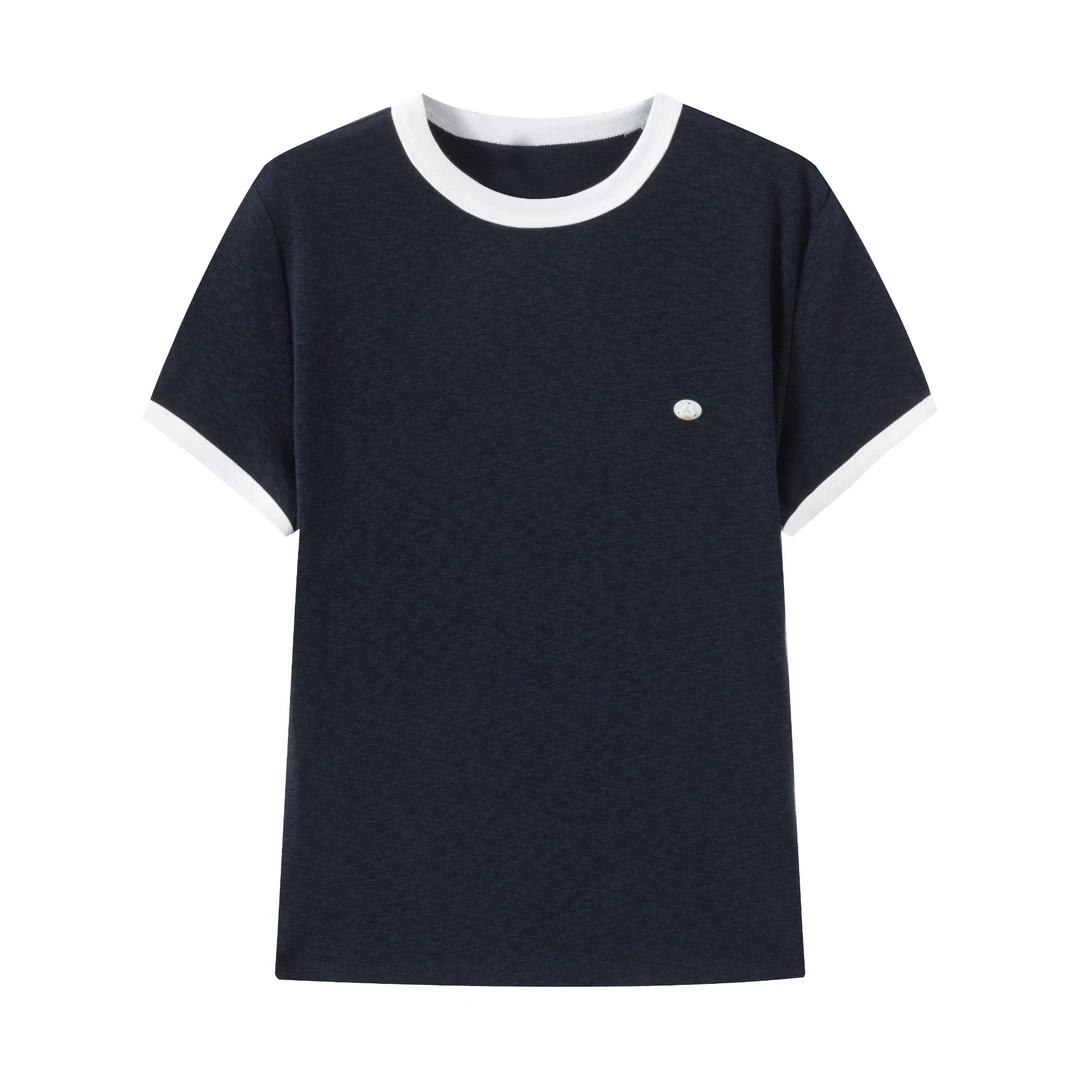 【BJR-北极绒】短袖亲肤透气修身短袖夏季时尚圆领T恤#BJR-25GJA13