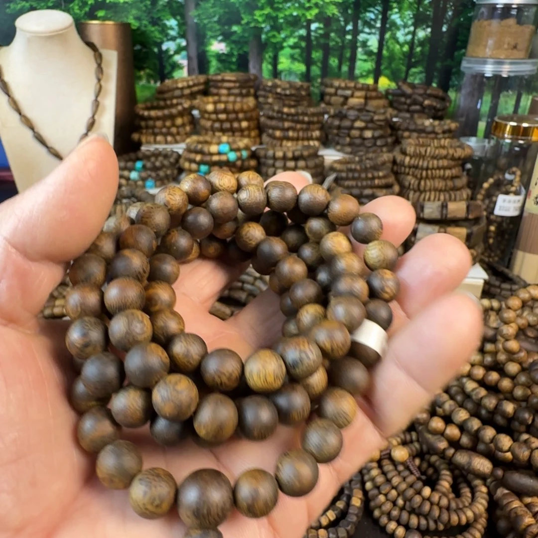 沉香手串好*沉香09圆珠多圈发一
