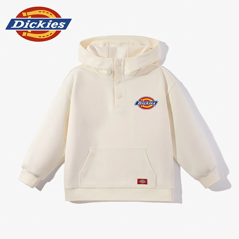 Dickies童装女童卫衣春秋款男童薄款秋装上衣儿童秋季连帽衣服潮