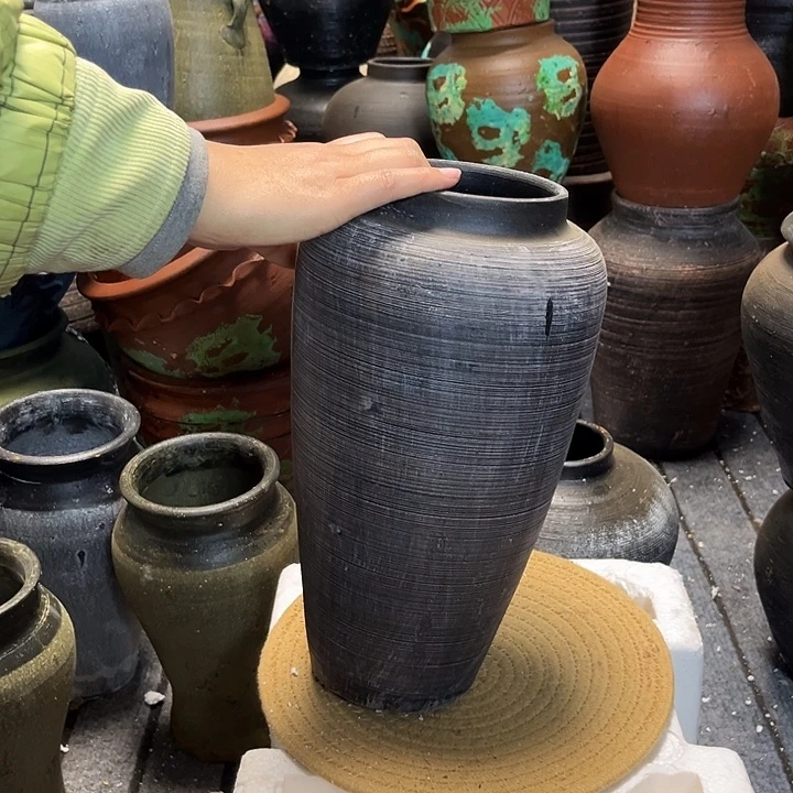 粗陶高度27口径9带孔 （水培备注）