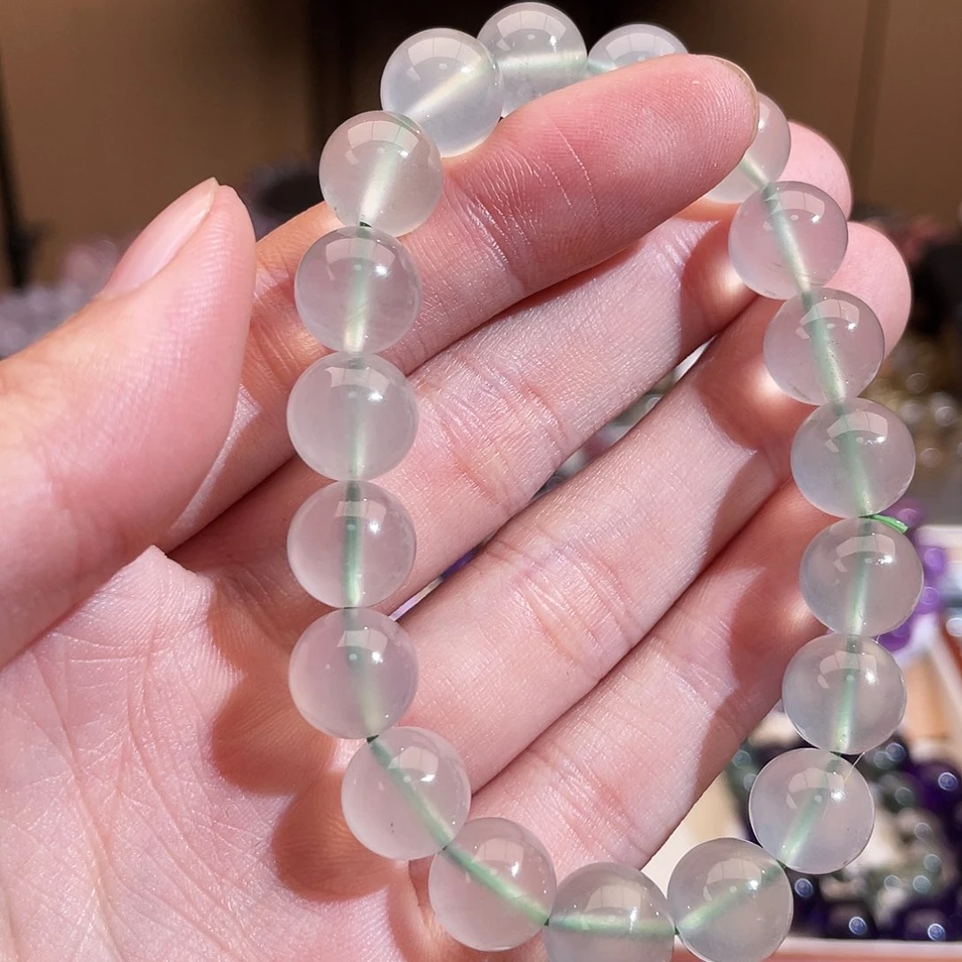 手串未镶嵌水晶拉丝绿兔毛11m