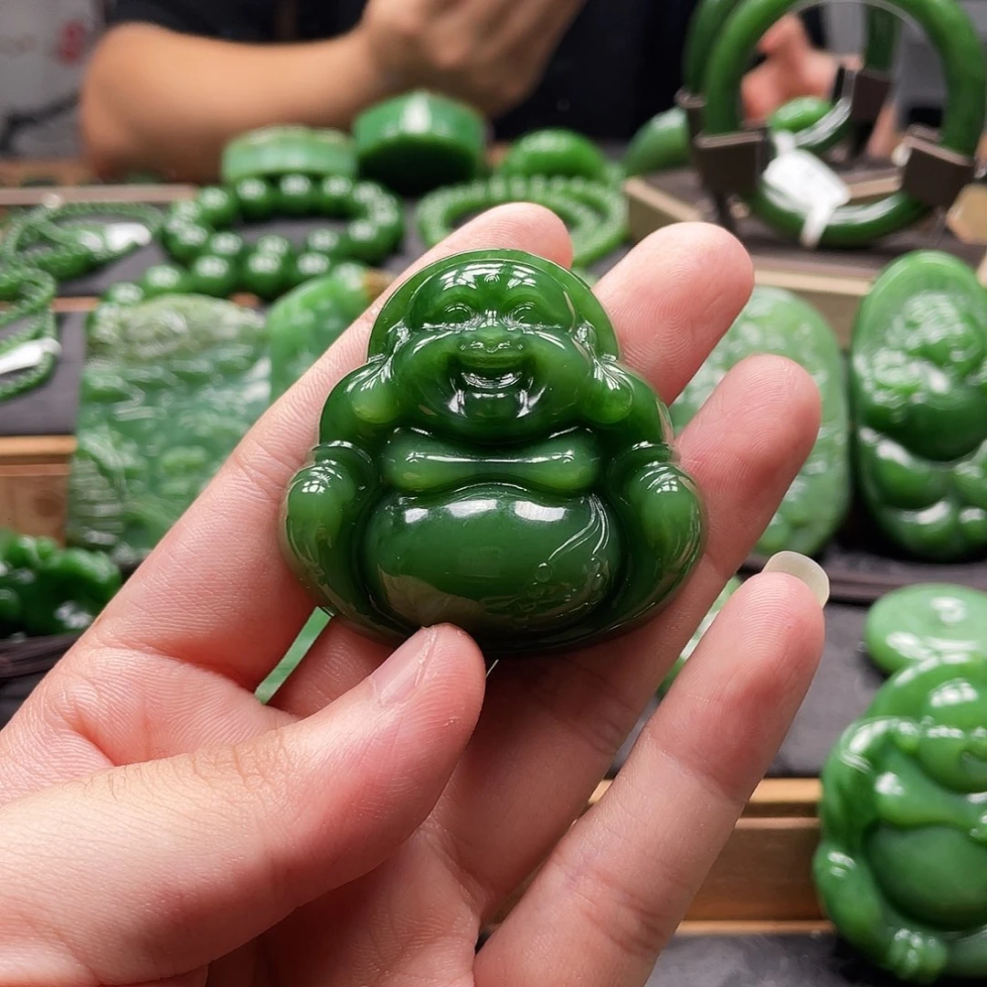 浛***畅和田玉（碧玉）未镶嵌颈饰