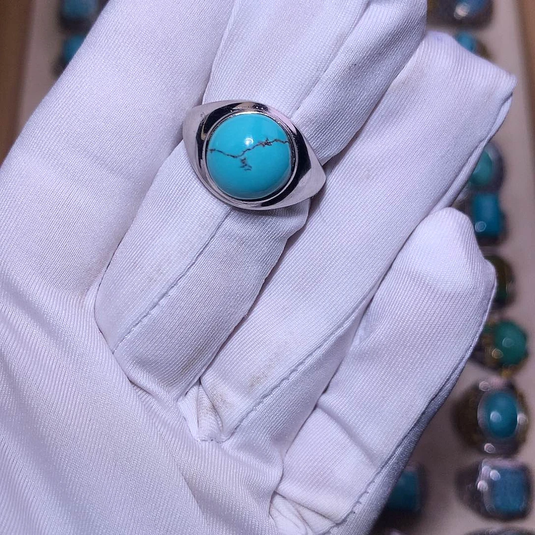 绿松石银S925镶嵌颈饰