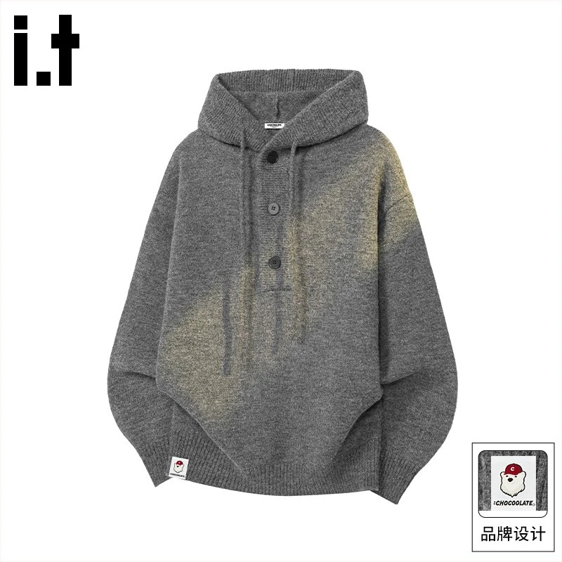 i.t:CHOCOOLATE慵懒保暖针织衫毛衣男士2025秋冬季新款休闲外套男