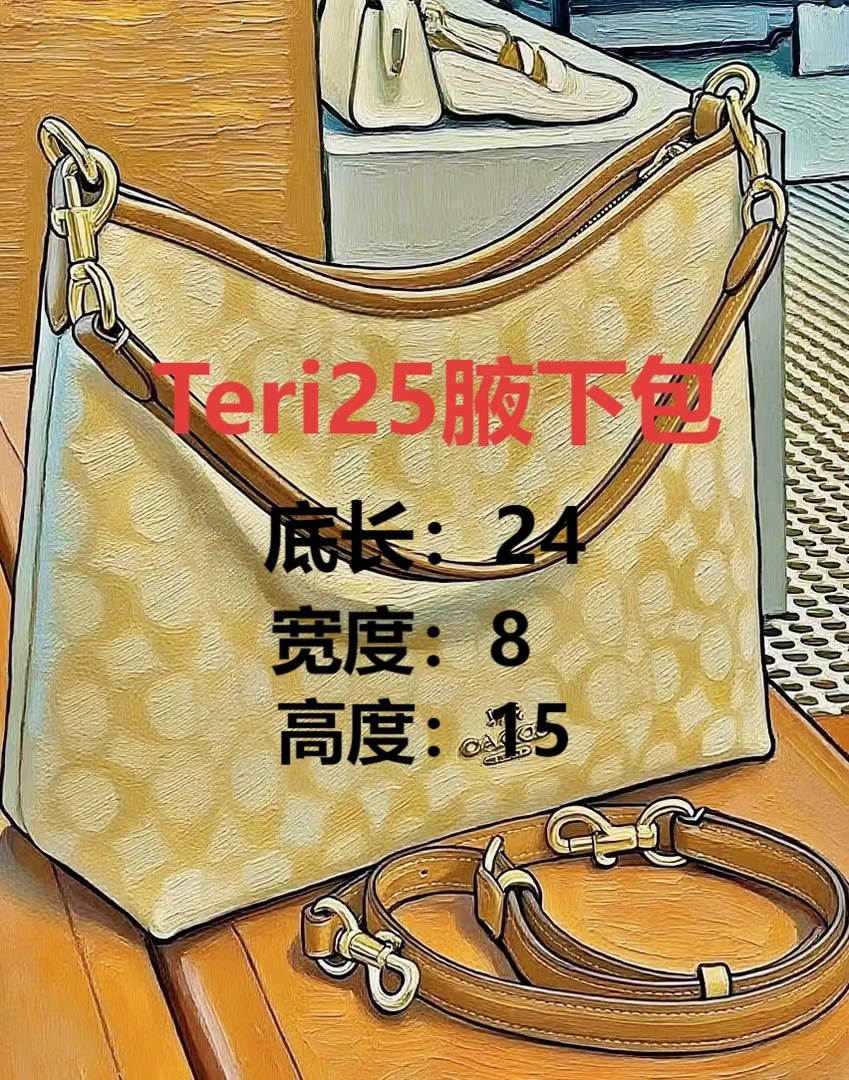 Teri25新款尺寸：（24*8*15）腋下包时尚通勤休闲百搭单肩斜挎包