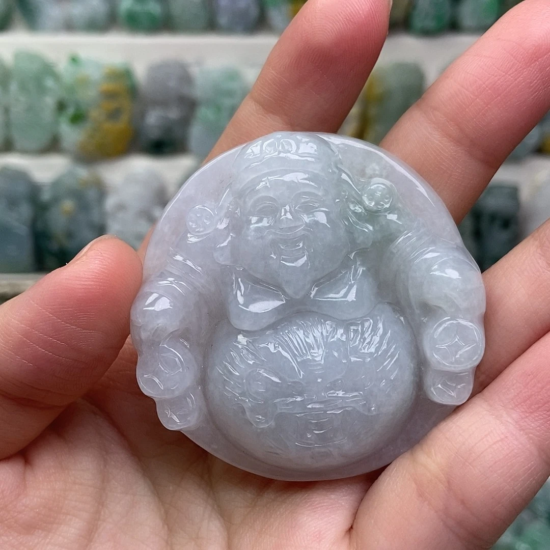 A***修翡翠未镶嵌吊坠(赠链)