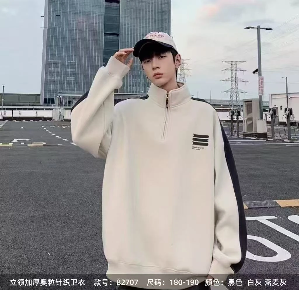 82707  小莫燕子加绒加厚立领卫衣