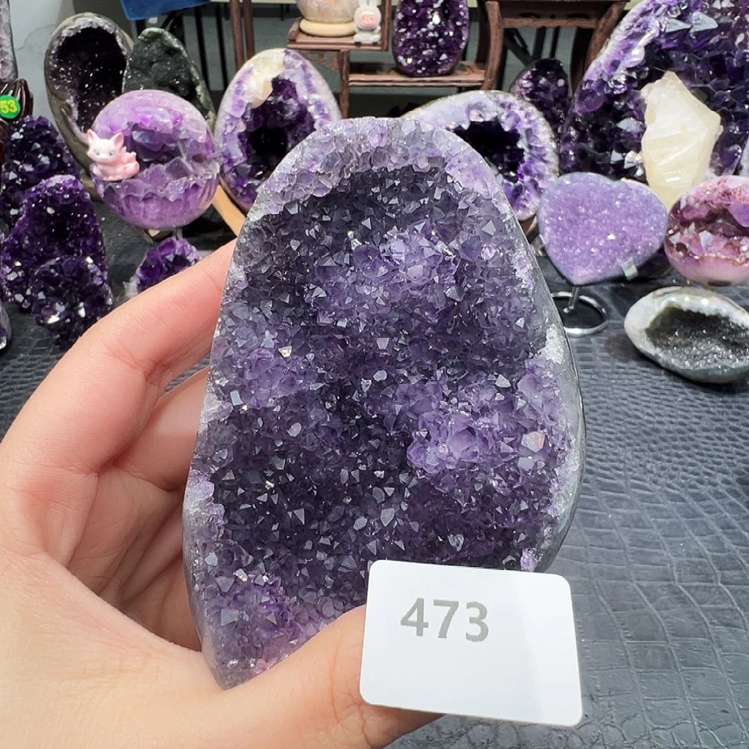 紫晶珠宝半成品未镶嵌