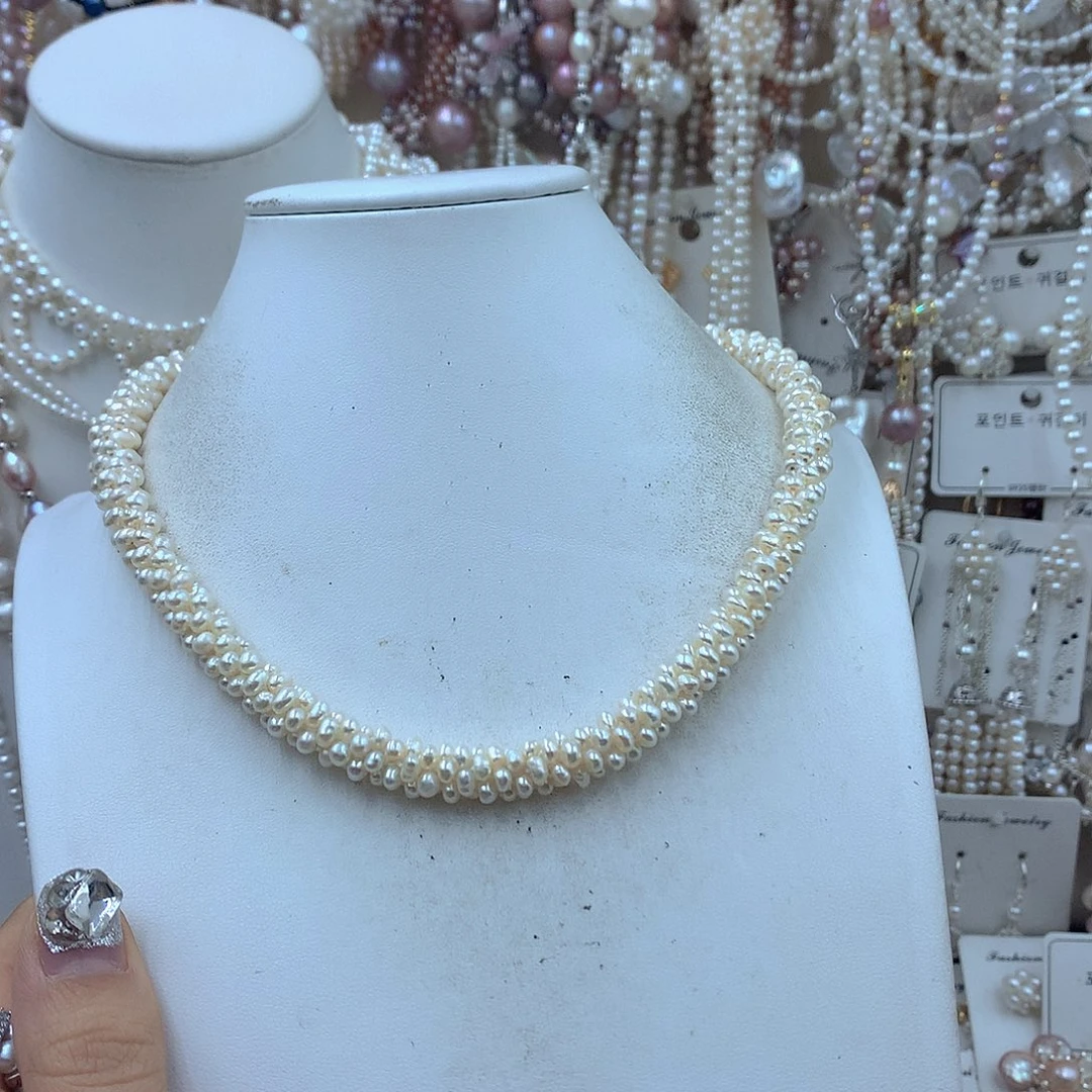 d***e耳饰银S925镶嵌淡水珍珠