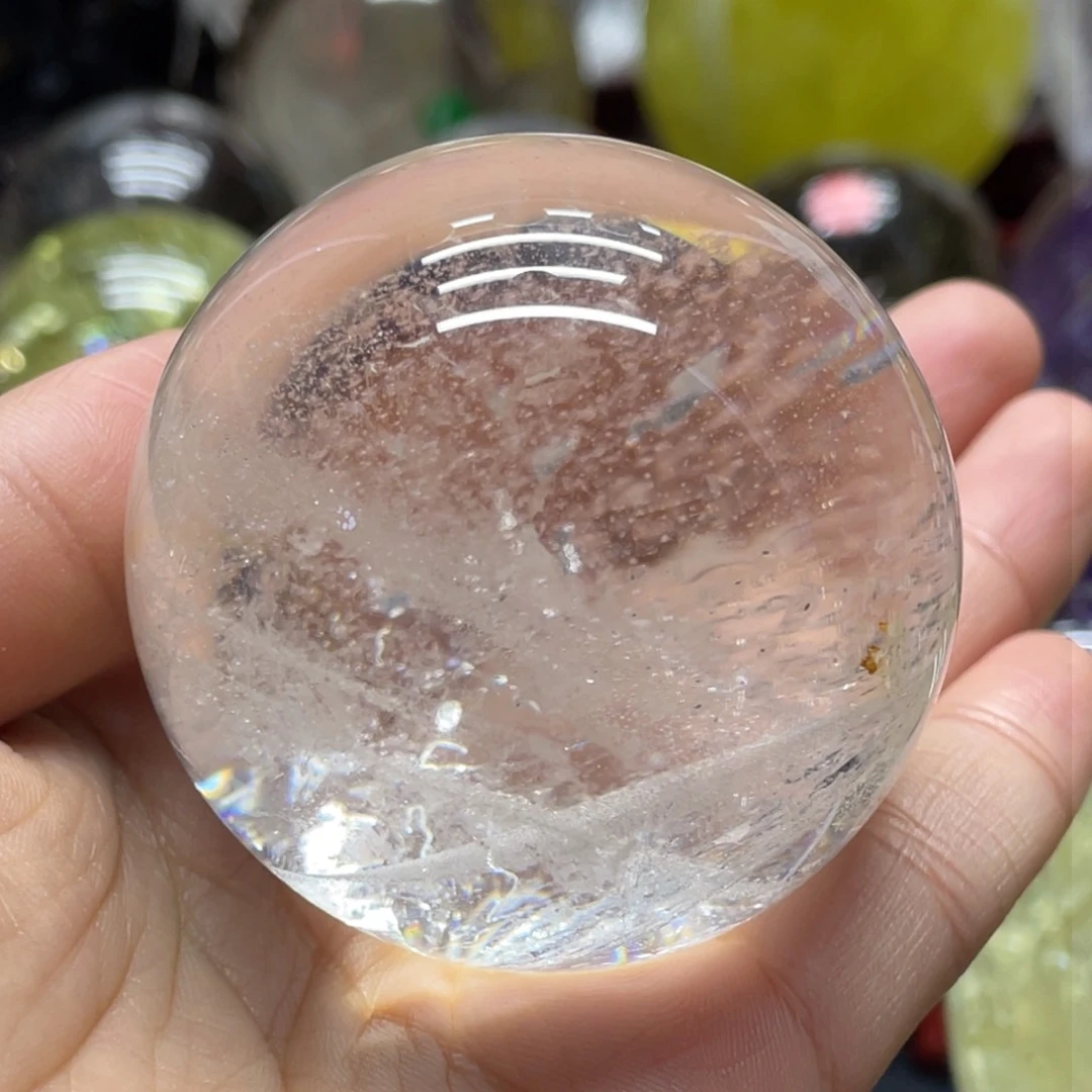 未镶嵌珠宝半成品水晶MM白水晶球L2186