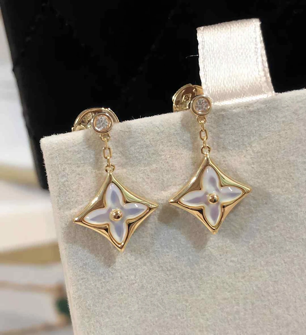 老花四叶草耳钉轻奢时尚气质 8366